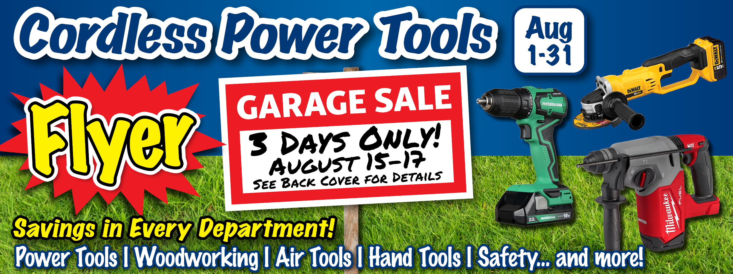 Flyer Sale Cordless Power Tools