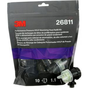3M Performance Pressure HVLP Atomizing Head Refill Kit, Yellow (10pk)