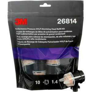 3M Performance Pressure HVLP Atomizing Head Refill Kit, Orange (10pk)