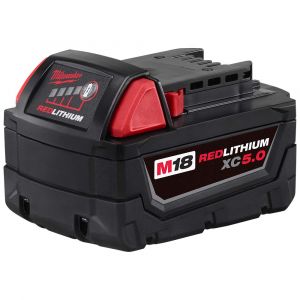 Milwaukee M18 18 Volt Lithium-Ion Cordless REDLITHIUM XC 5.0Ah Extended Capacity Battery Pack