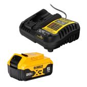 DeWalt 20V MAX XR 5Ah Battery and Charger