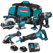 Makita 18V LXT 6 Tool Combo Kit, 2x 4.0Ah