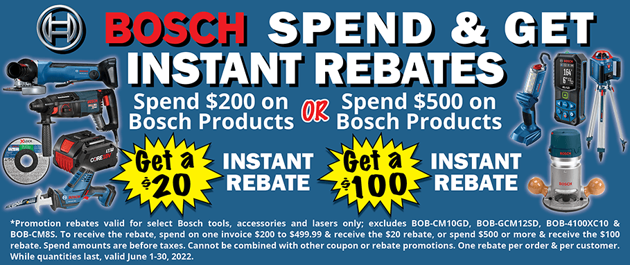 Bosch Spend & Get Instant Rebates